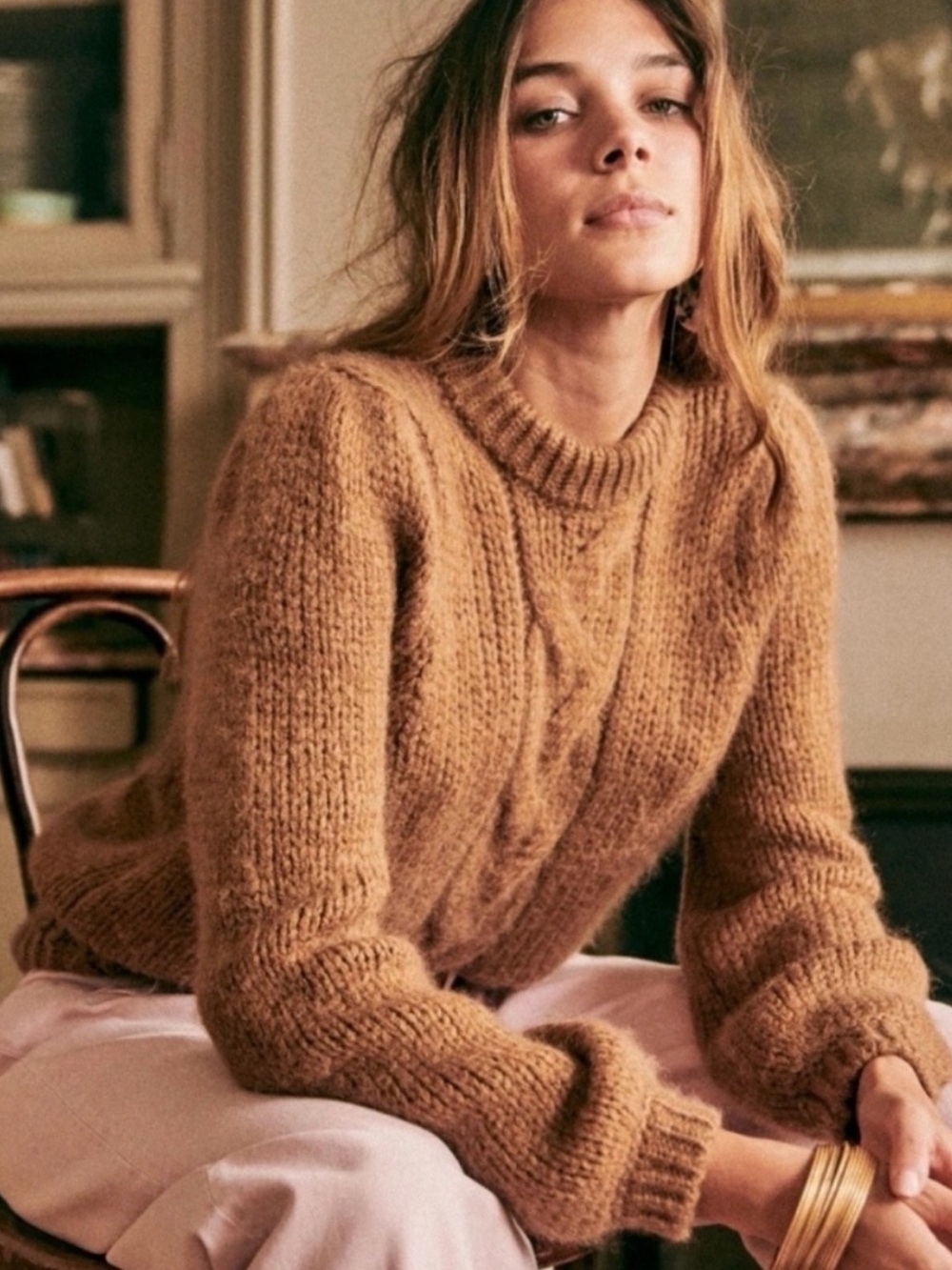 Sézane Pull Serena in Camel